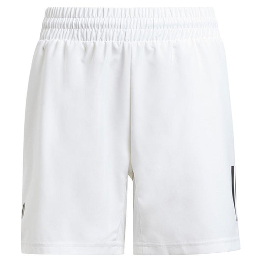 Boys' Club 3 Stripe Tennis Short White