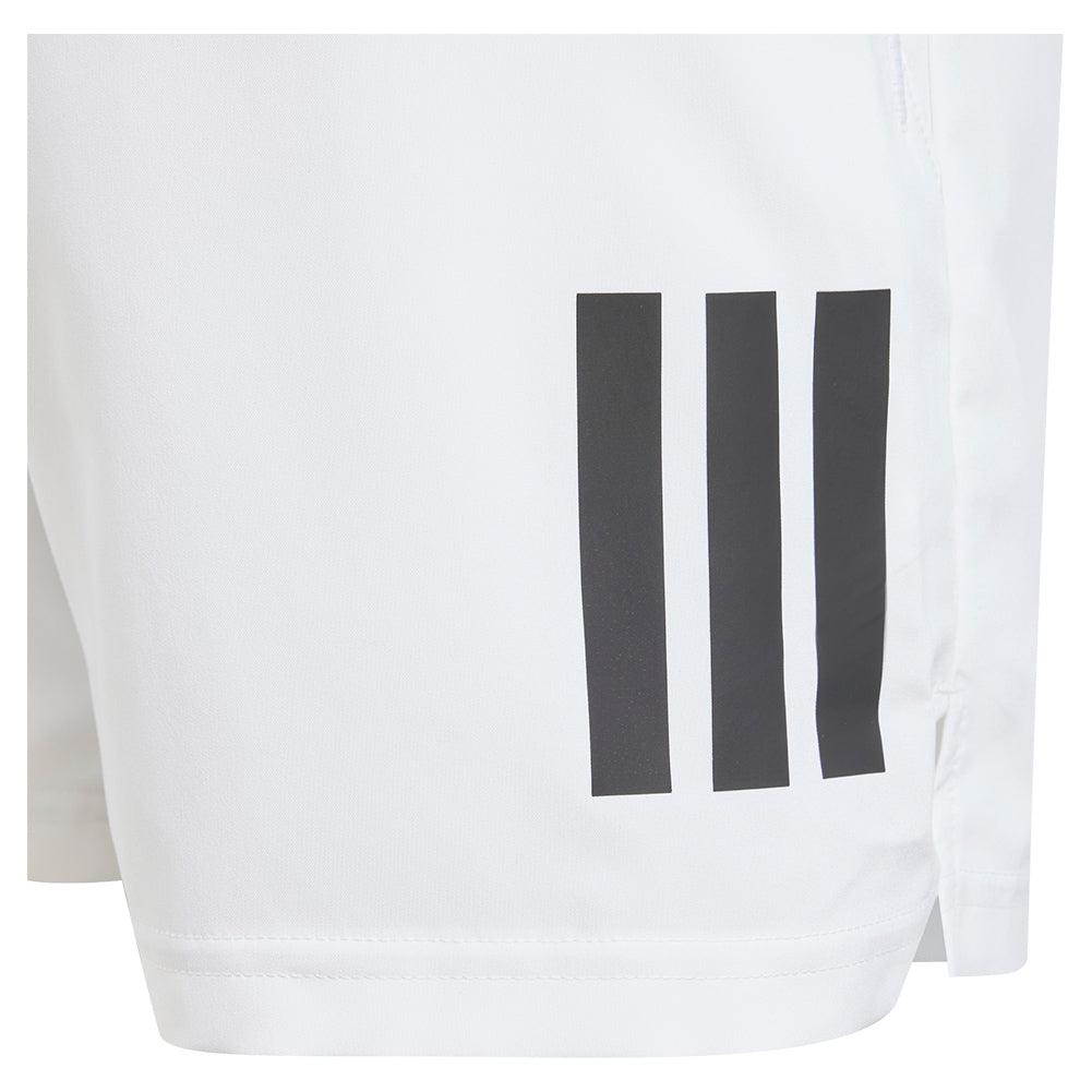 Boys' Club 3 Stripe Tennis Short White