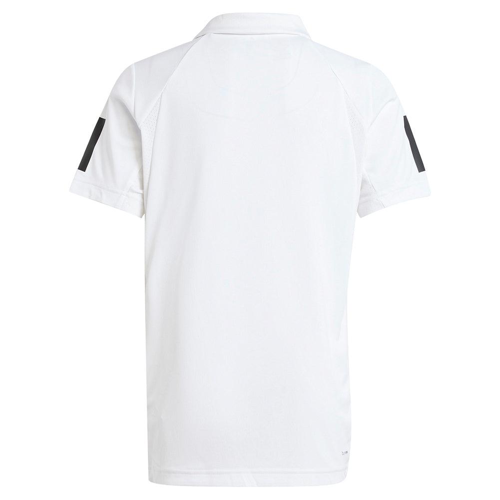 Boys' Club 3 Stripe Tennis Polo White