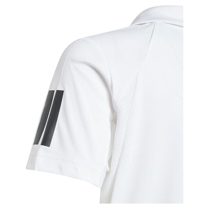 Boys' Club 3 Stripe Tennis Polo White