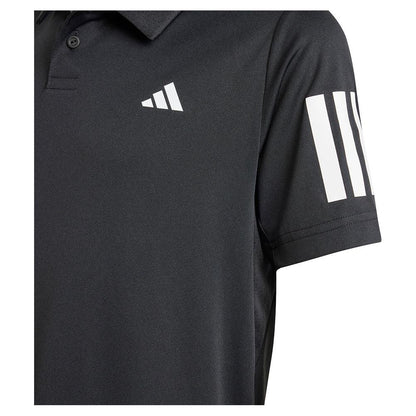 Boys' Club 3 Stripe Tennis Polo Black
