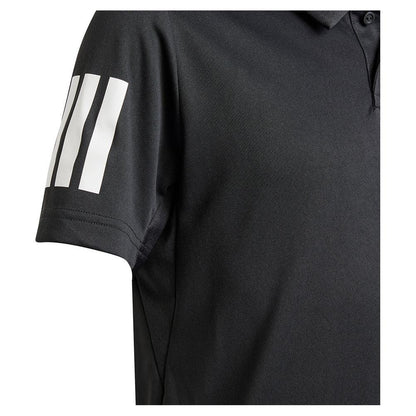Boys' Club 3 Stripe Tennis Polo Black