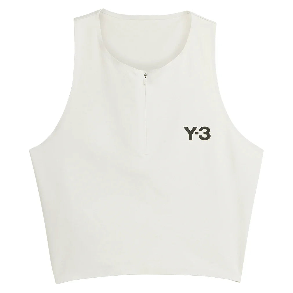 Women's Y-3 Crop Tennis Y-Tank Orbit Grey