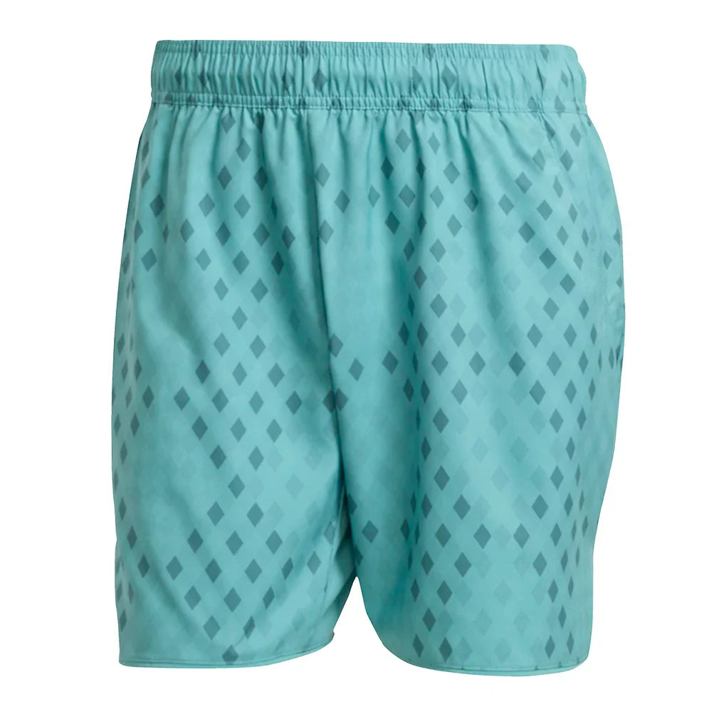 Men's Club Graphic 7 Inch Tennis Short Powder and Preloved Teal