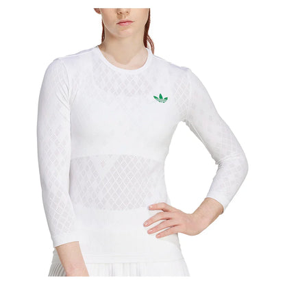 Women's Pro 3/4 Sleeve Tennis Top White