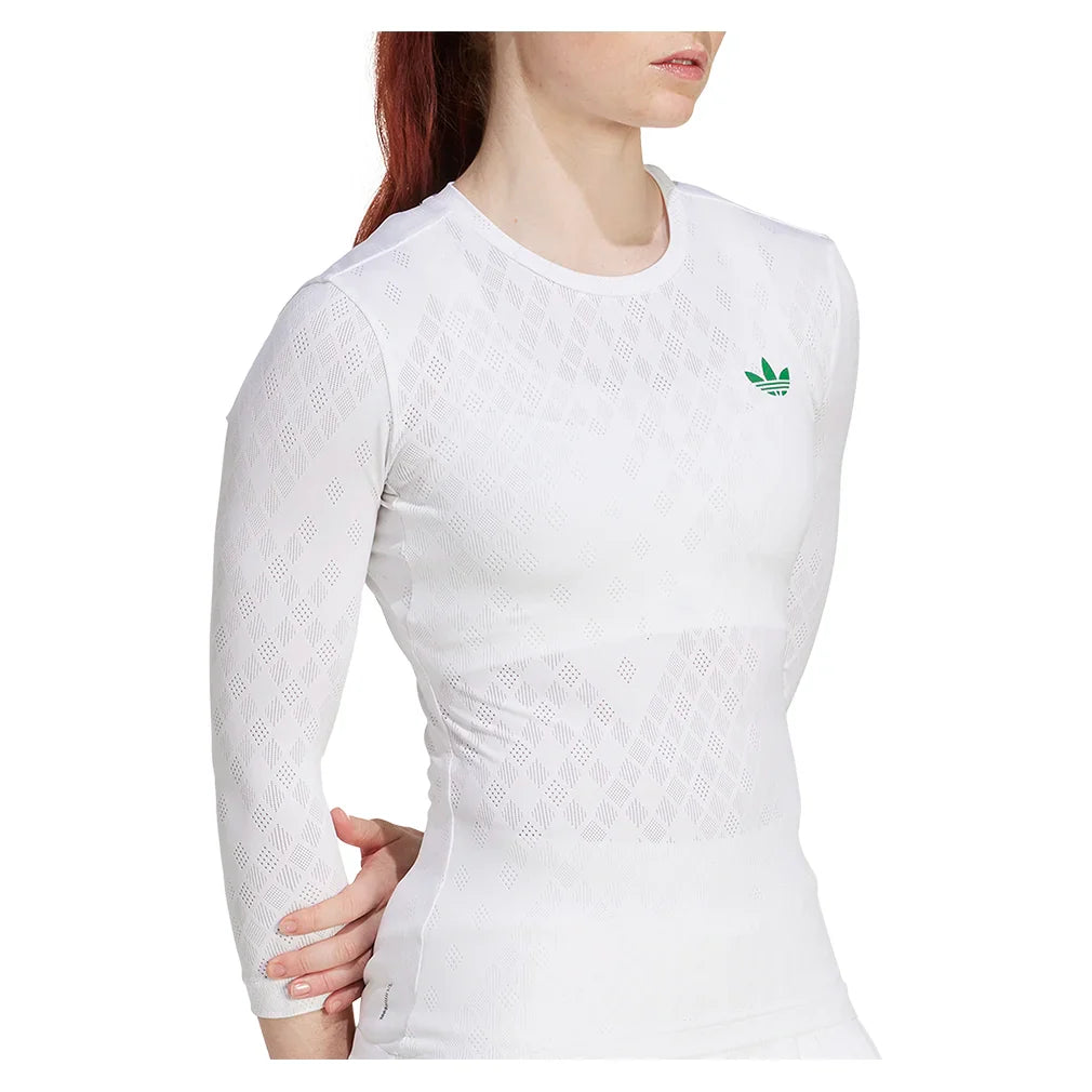 Women's Pro 3/4 Sleeve Tennis Top White