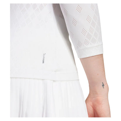 Women's Pro 3/4 Sleeve Tennis Top White