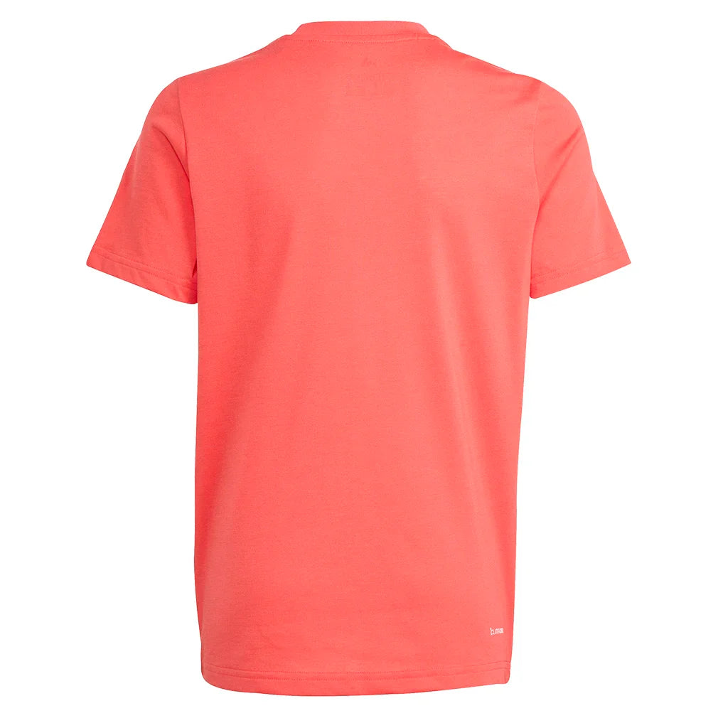 Juniors' Graphic Tennis Tee Semi Lucid Red