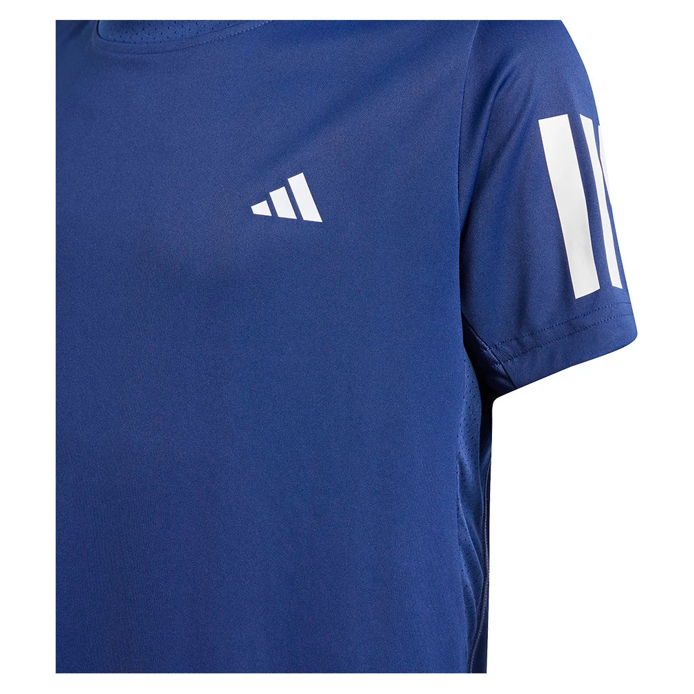 Boys' Club 3-Stripe Tennis Tee Dark Blue