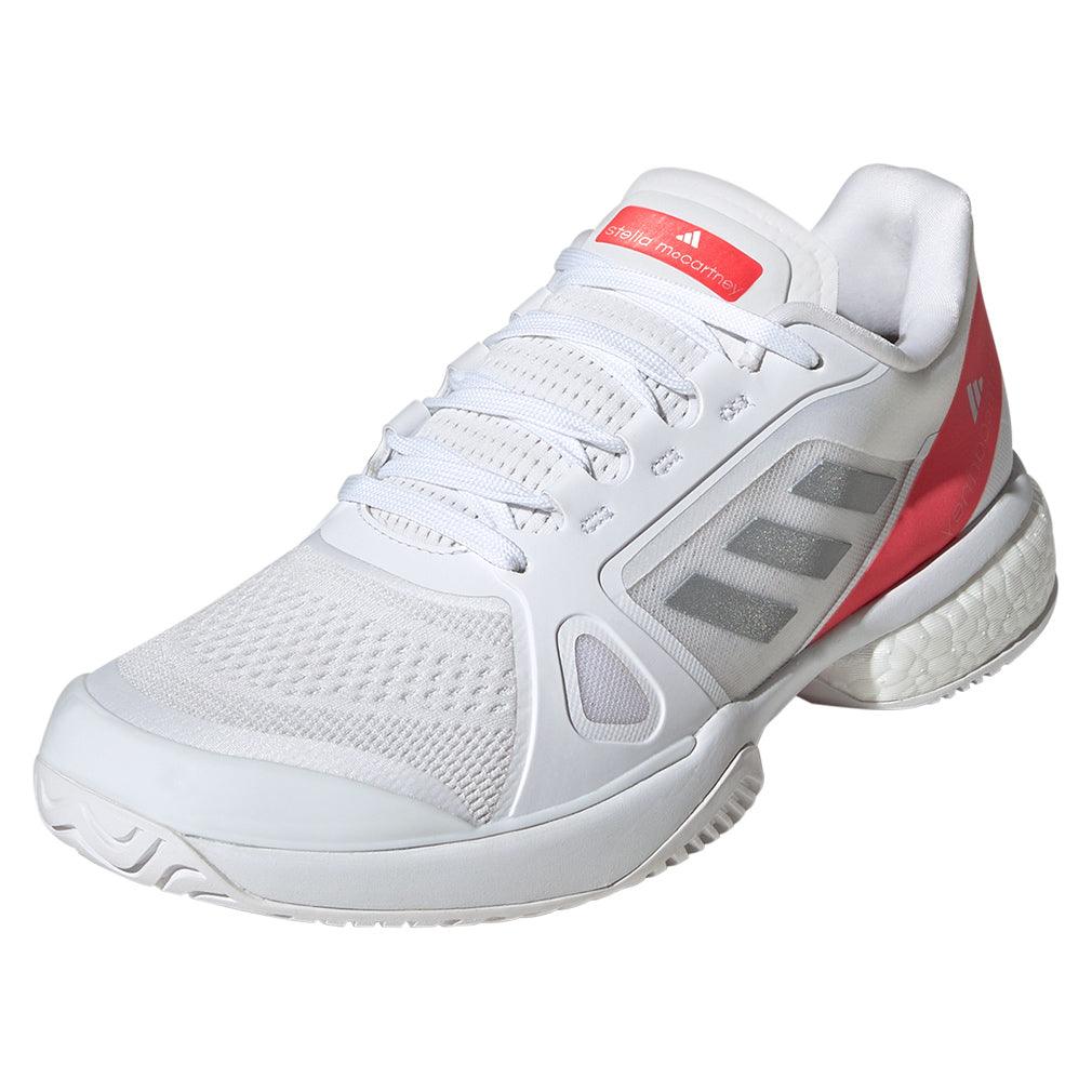 Women's Stella Court Tennis Shoes White and Lucid Red