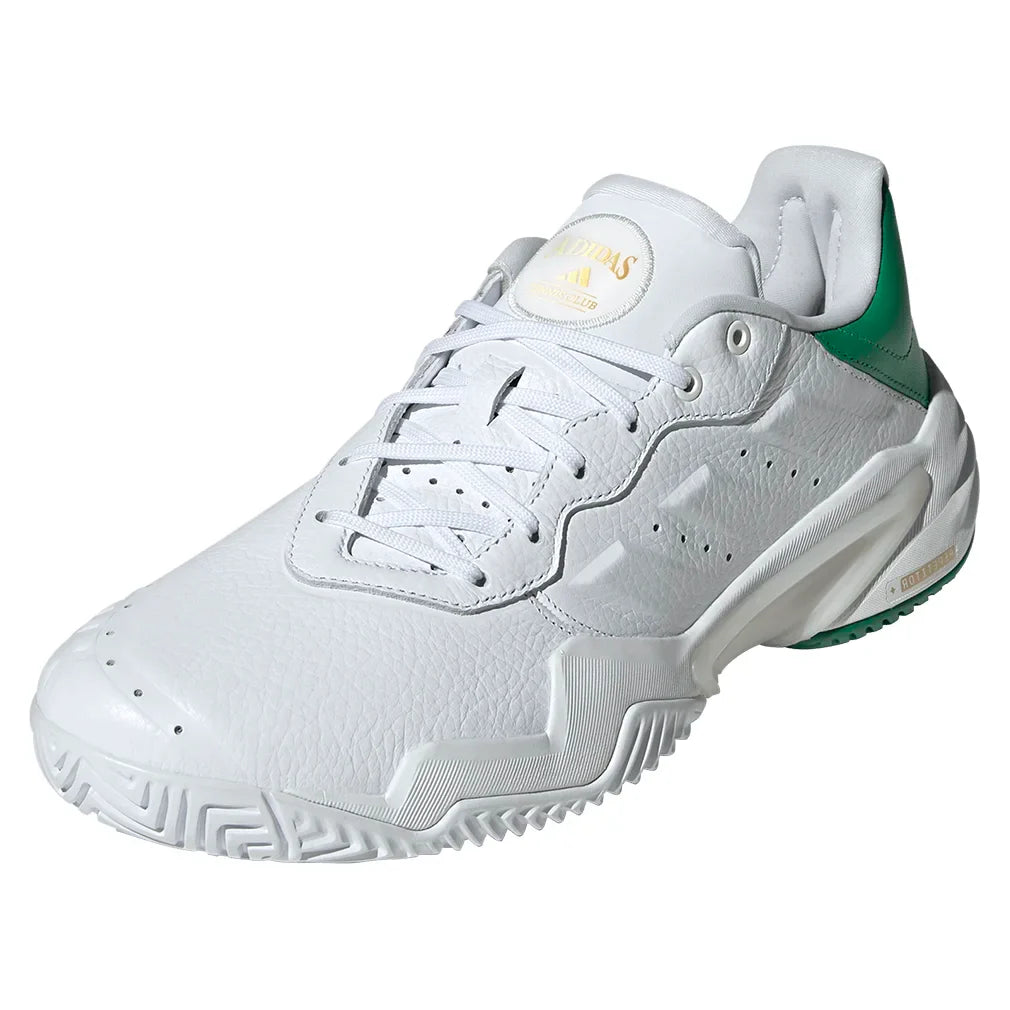 Men's Barricade 13 Leather Tennis Shoes Gold Metallic and Footwear White