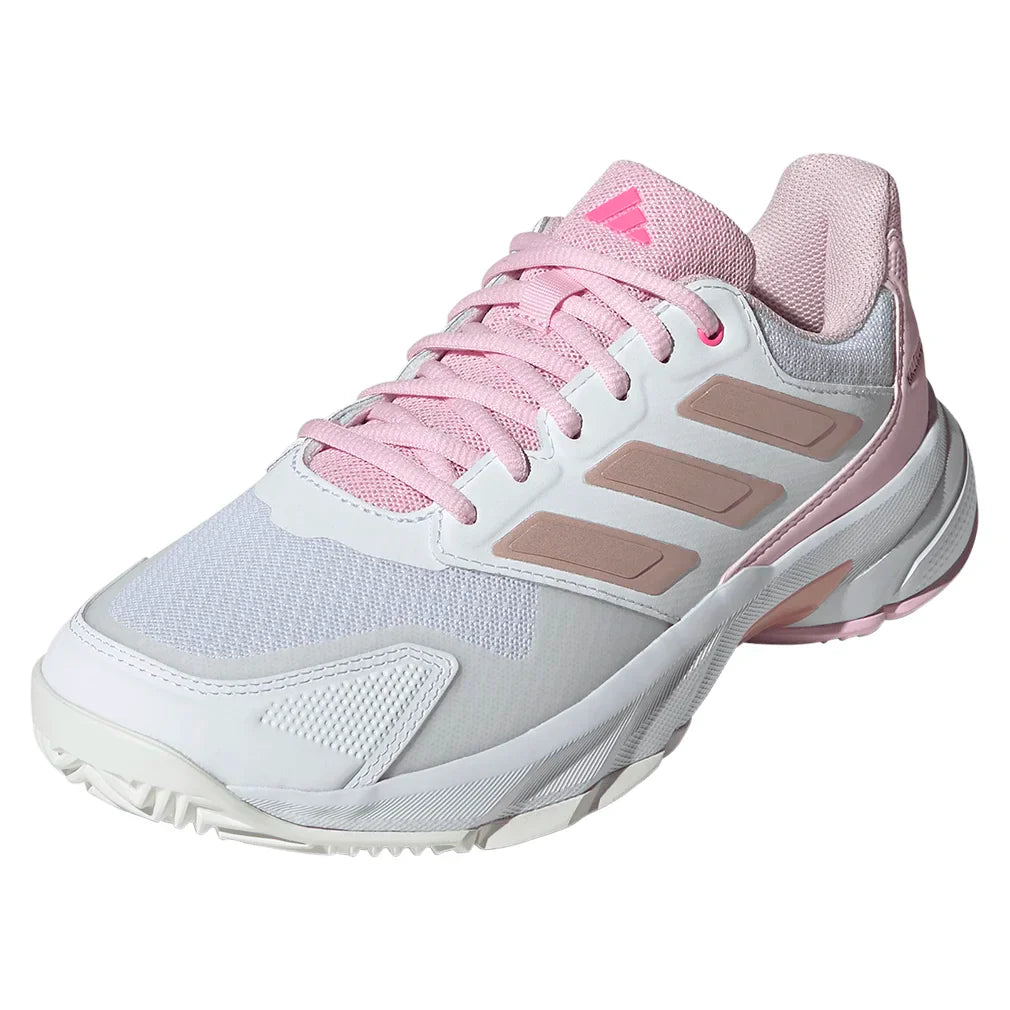 Women's CourtJam Control 3 Tennis Shoes Footwear White and Lucid Pink