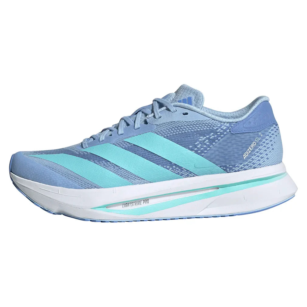 Women's Adizero SL2 Running Shoes Glow Blue and Flash Aqua