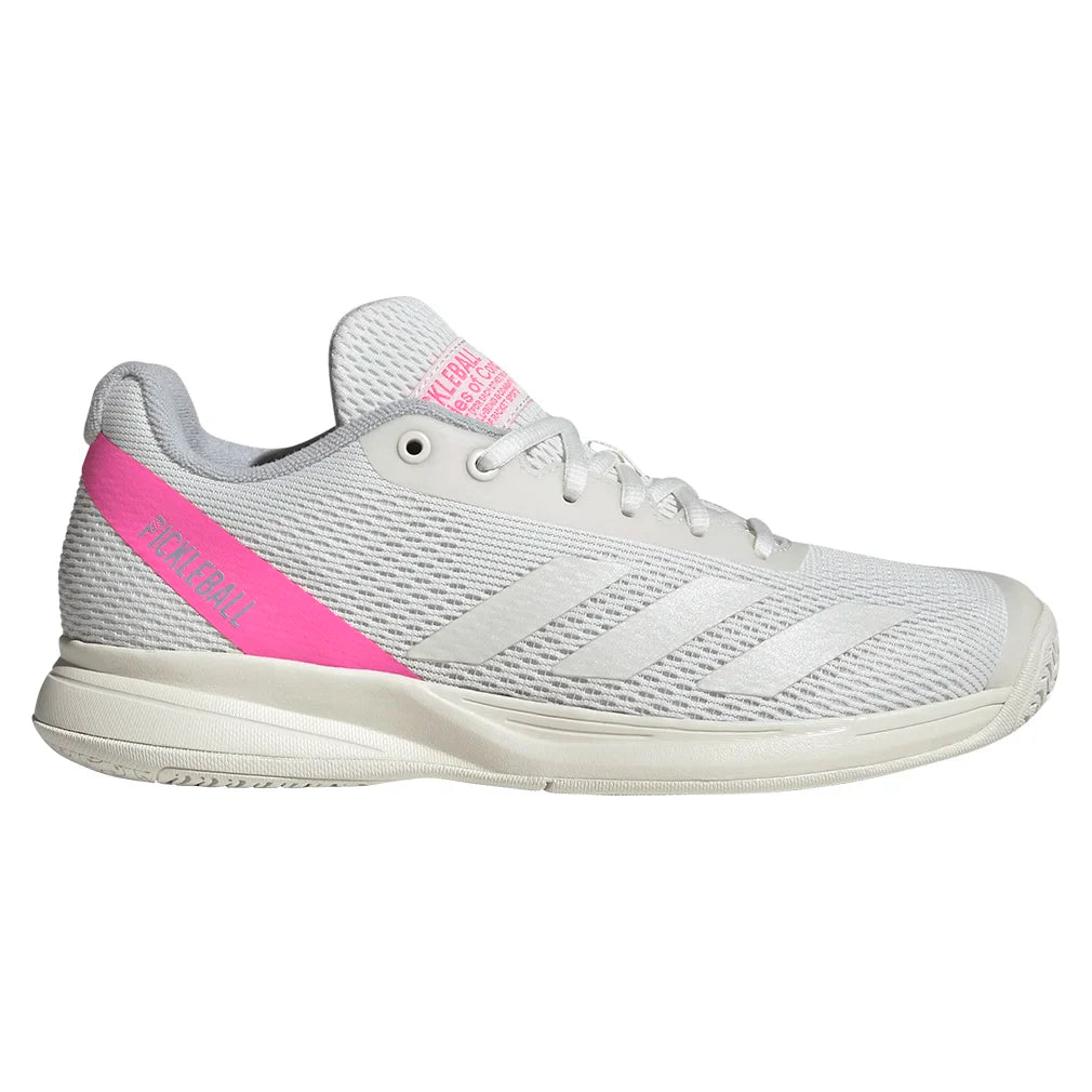 Women's Courtflash Pickleball Shoes White and Lucid Pink