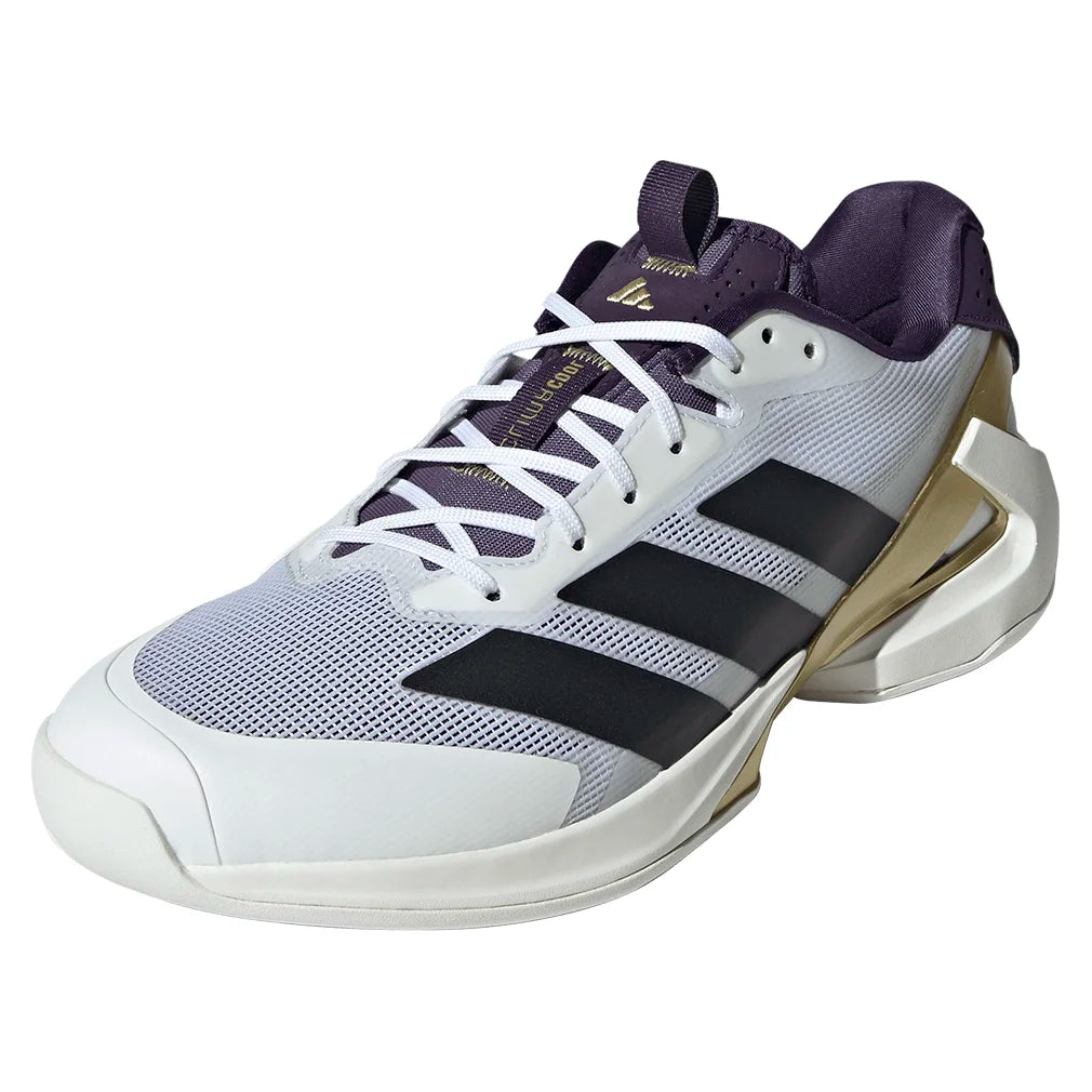 Men's adizero Ubersonic 5 Tennis Shoes Footwear White and Core Black