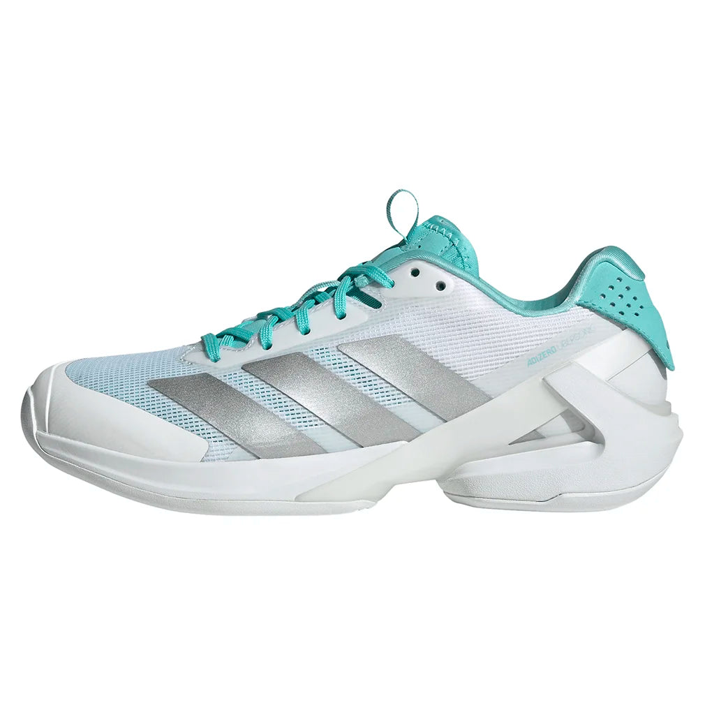Women's adizero Ubersonic 5 Tennis Shoes Footwear White and Silver Metallic