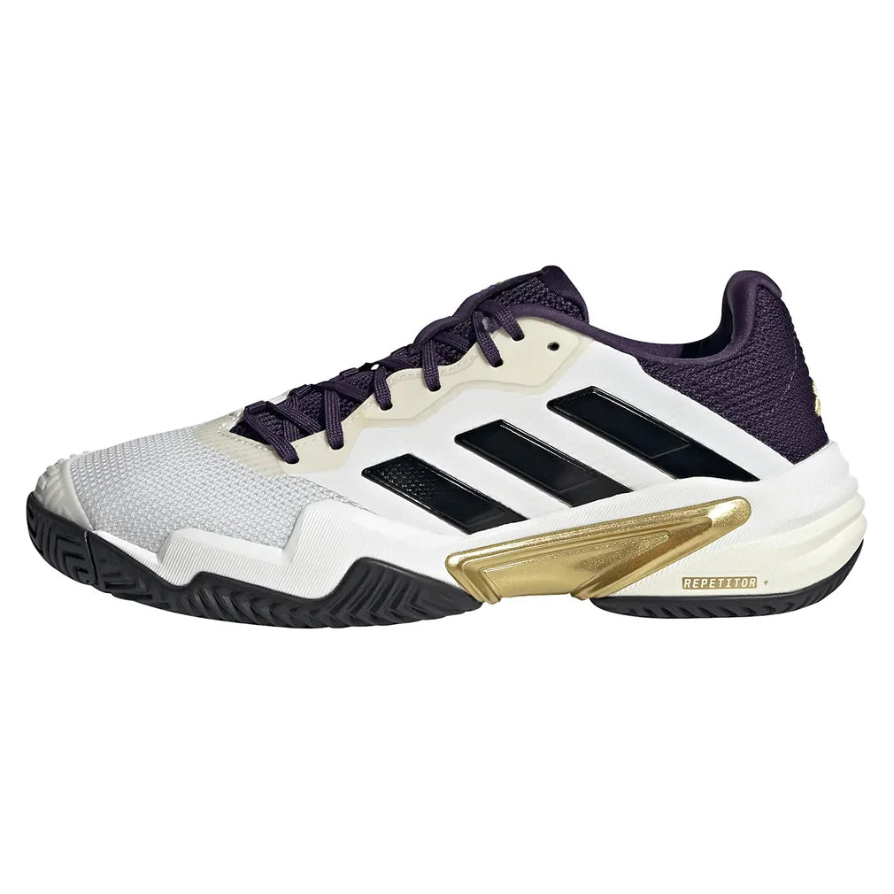 Men's Barricade 13 Tennis Shoes Core White and Black