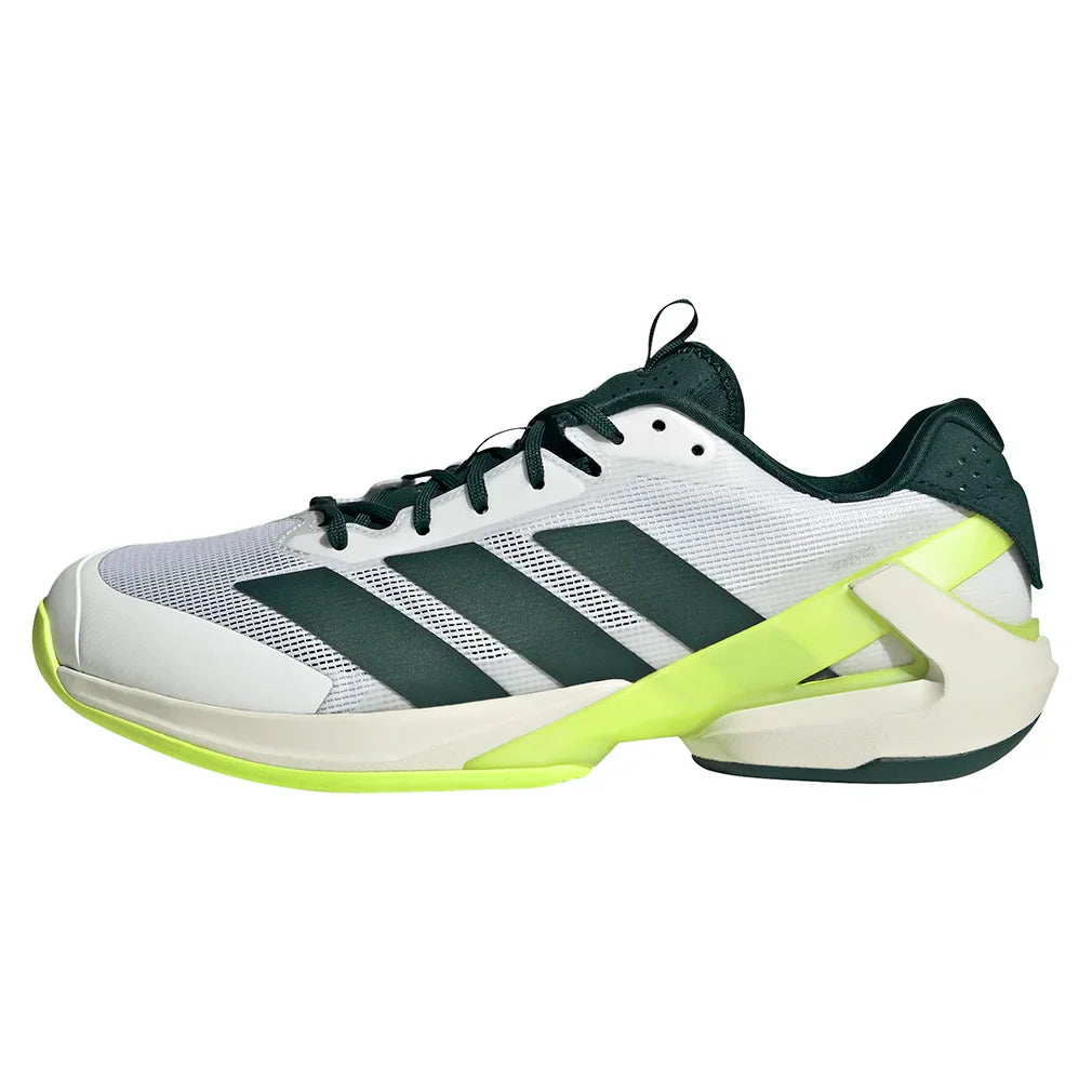 Men's adizero Ubersonic 5 Tennis Shoes Footwear White and Aurora Ivy