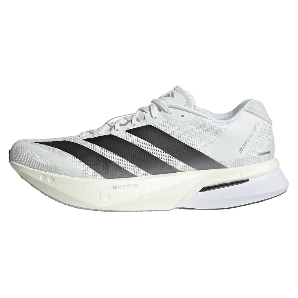 Men's Adizero Boston 13 Running Shoes Footwear White and Core Black