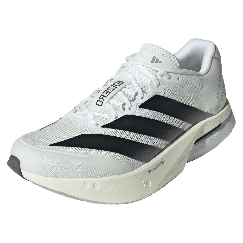 Men's Adizero Boston 13 Running Shoes Footwear White and Core Black