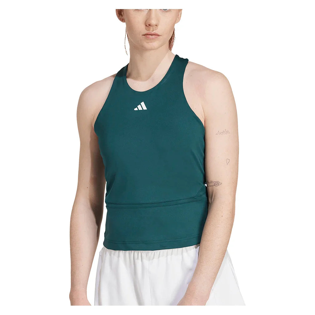 Women's CLIMACOOL Mid Length Y Tennis Tank Aurora Ivy