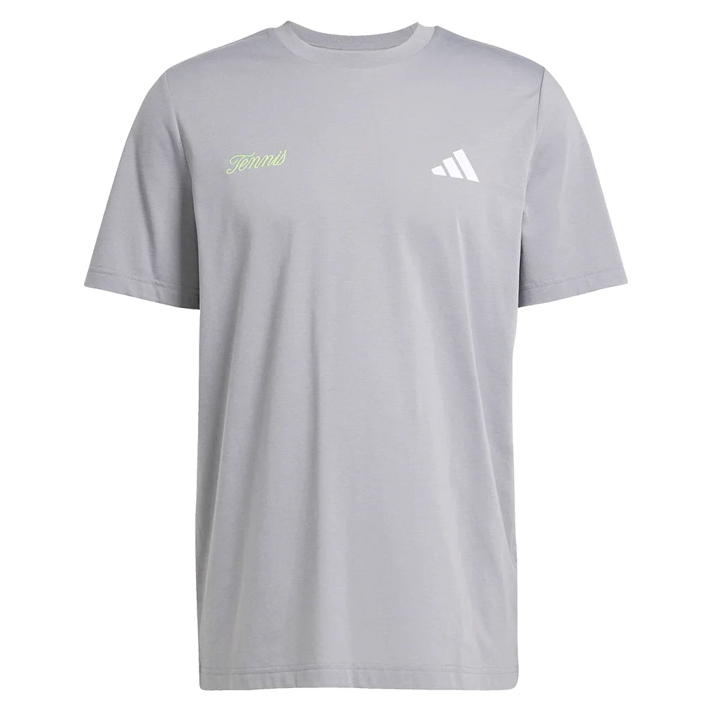 Men's US Graphic Tennis Tee Grey Three