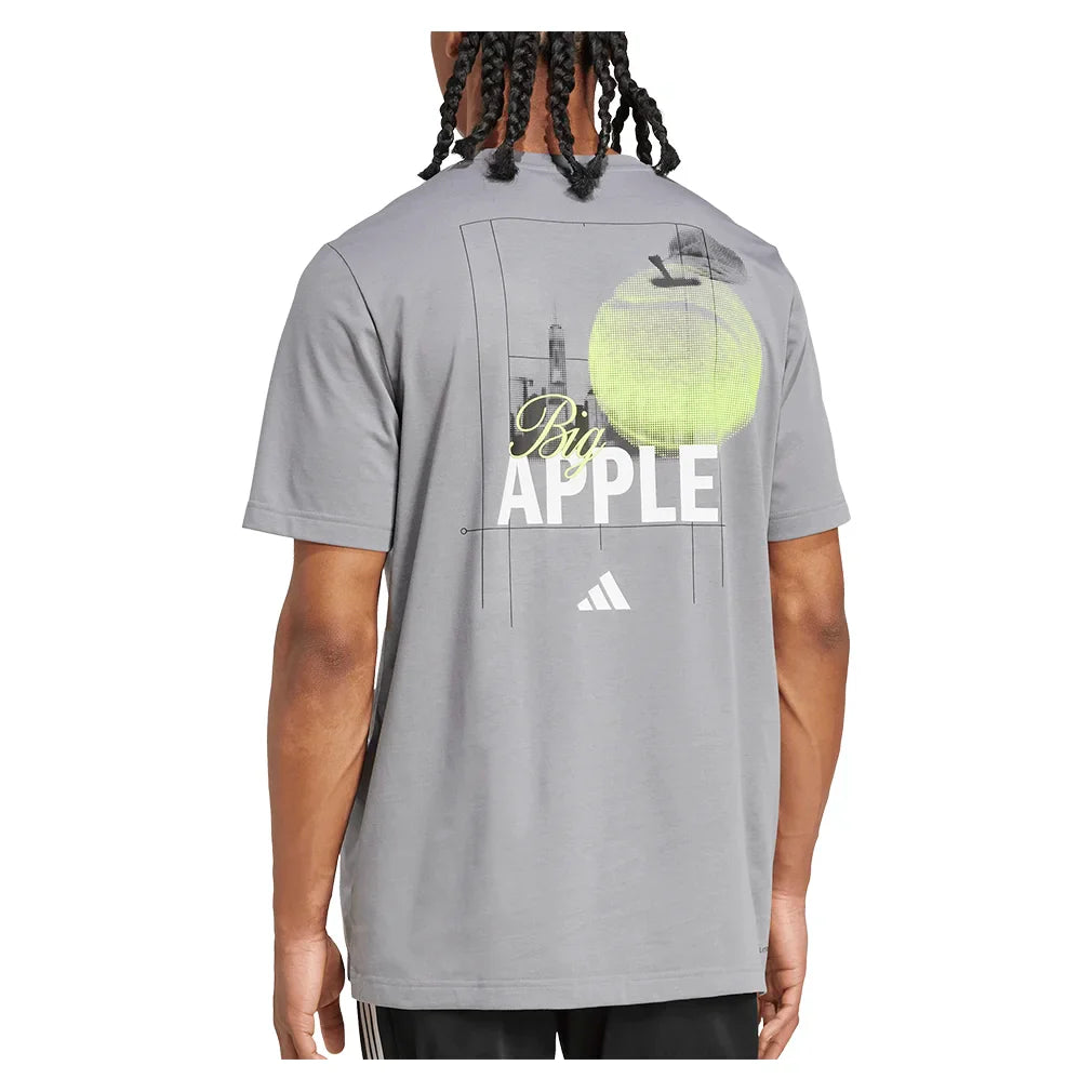Men's US Graphic Tennis Tee Grey Three