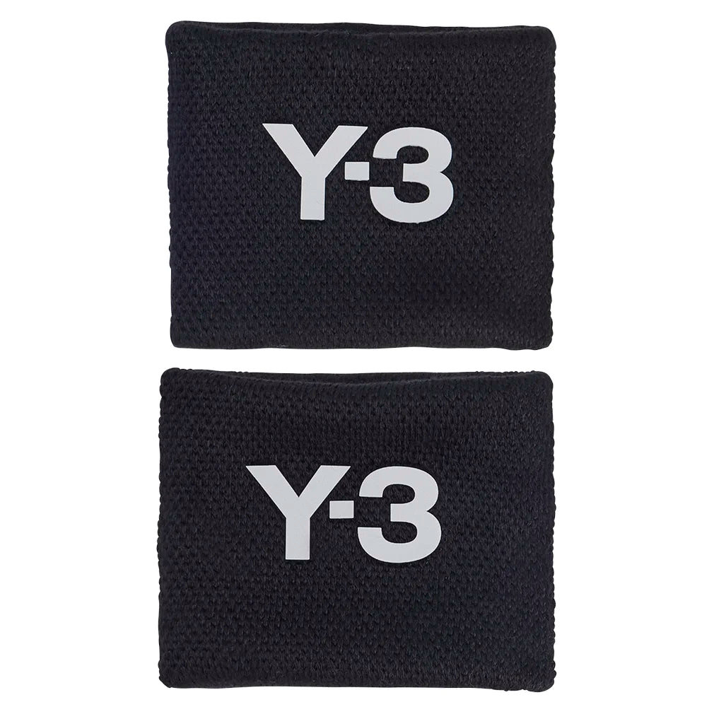 Y-3 Tennis Wristbands S Black and Orbit Grey