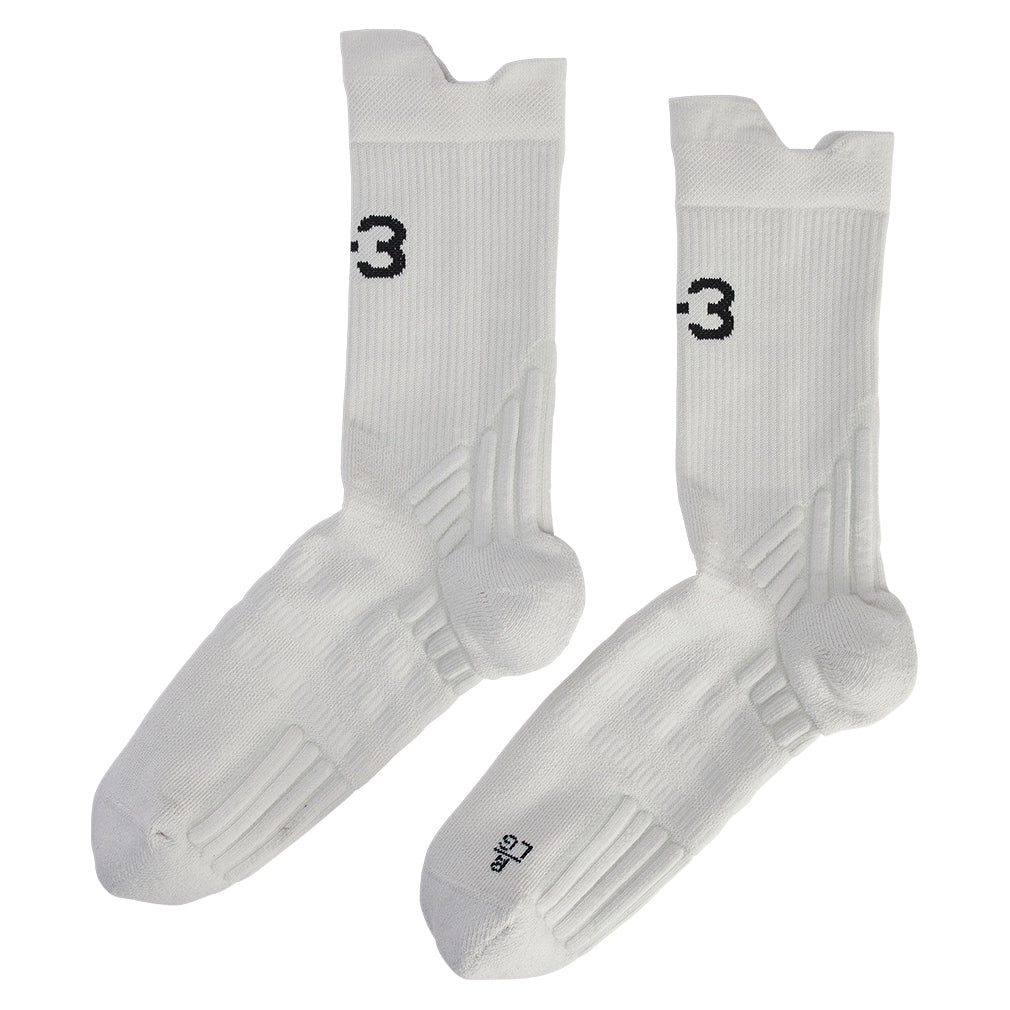 Y-3 Tennis Crew Socks Orbit Grey and Black