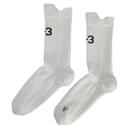 Y-3 Tennis Crew Socks Orbit Grey and Black