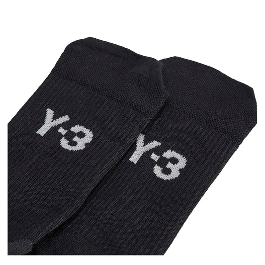 Y-3 Tennis Crew Socks Black and Orbit Grey