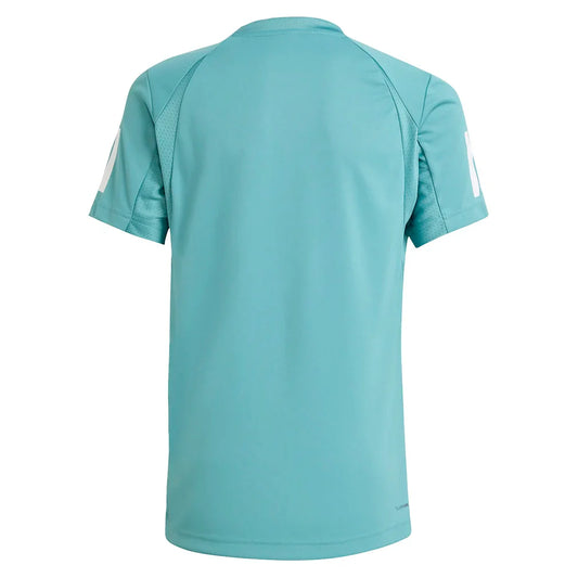 Boys' Club 3-Stripe Tennis Tee Powder Teal