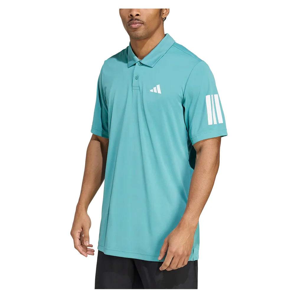 Men's Club 3 Stripes Tennis Polo Powder Teal