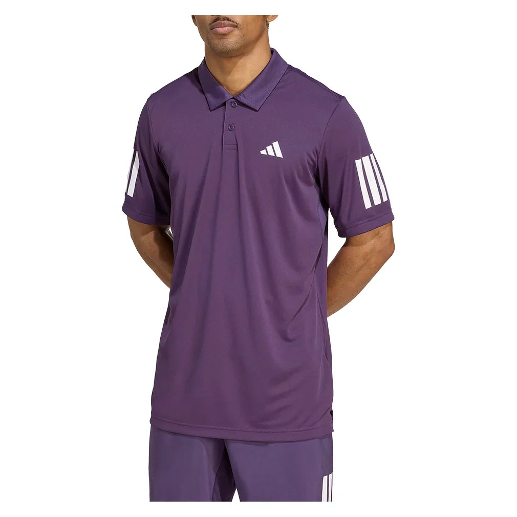 Men's Club 3 Stripes Tennis Polo Aurora Plum