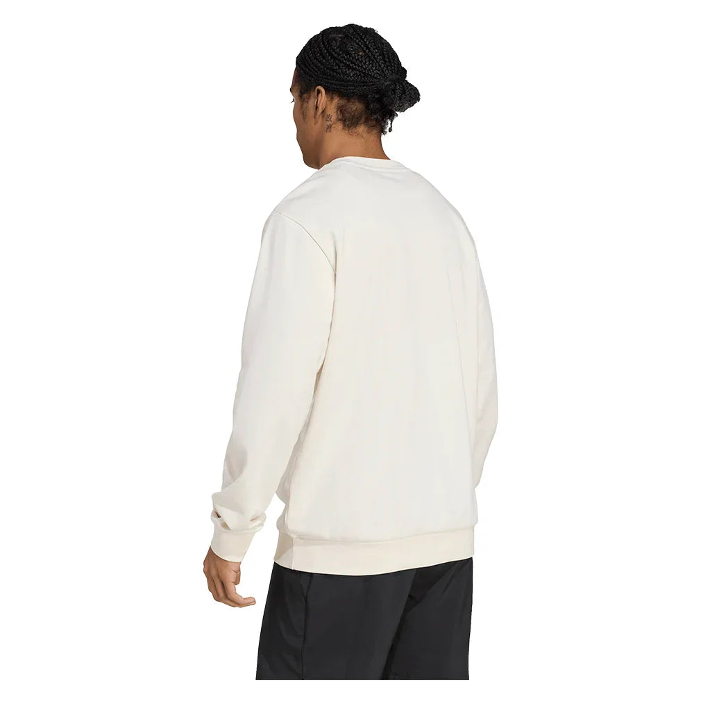 Men's Heritage Graphic Long Sleeve Tennis Crew Chalk White and Aurora Ivy