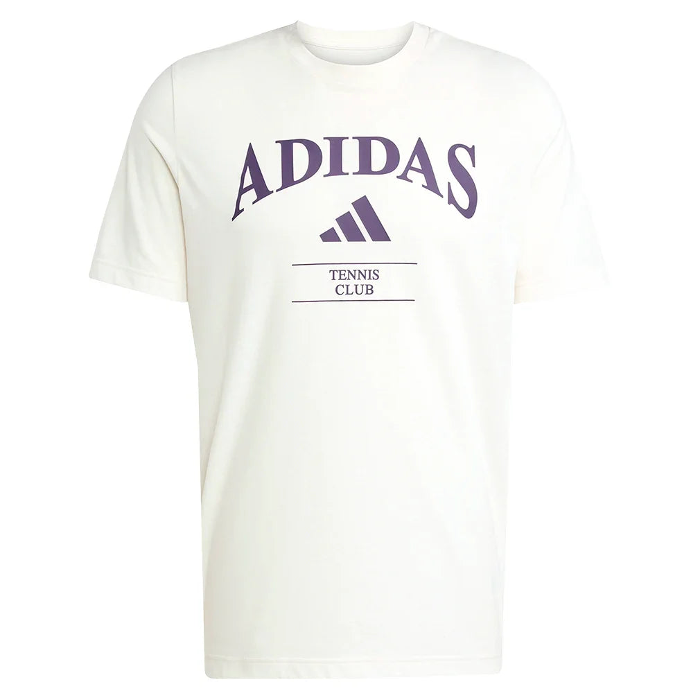 Men's Heritage Graphic Tennis Tee Chalk White and Aurora Plum