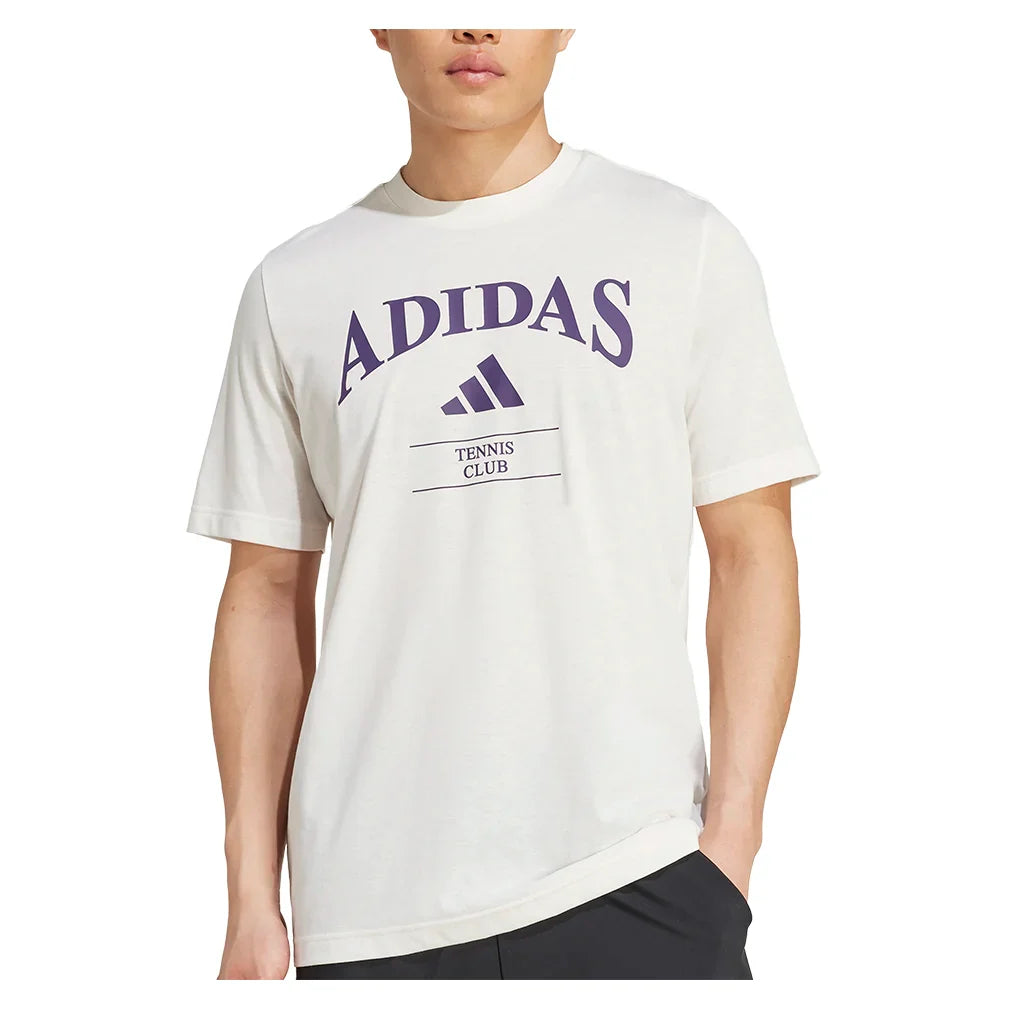 Men's Heritage Graphic Tennis Tee Chalk White and Aurora Plum