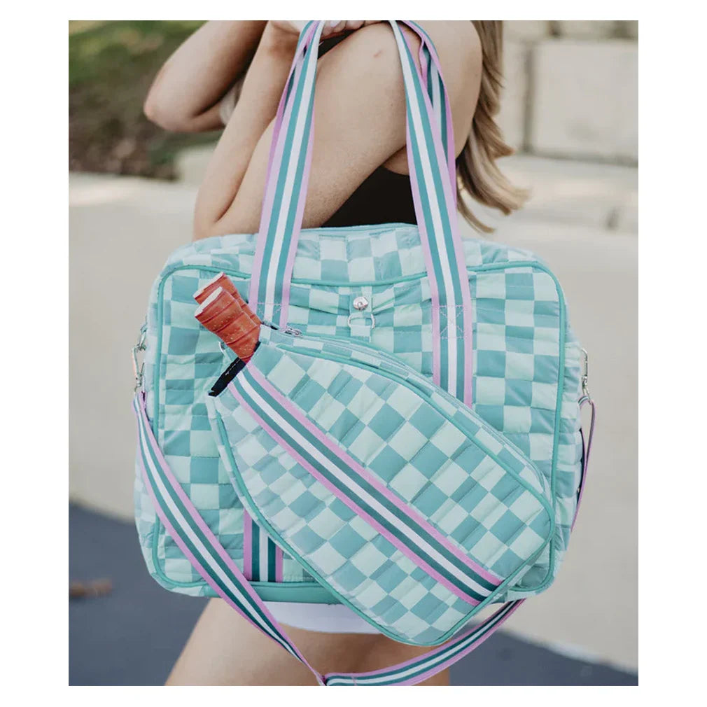 Checkerprint Pickleball Bag Teal