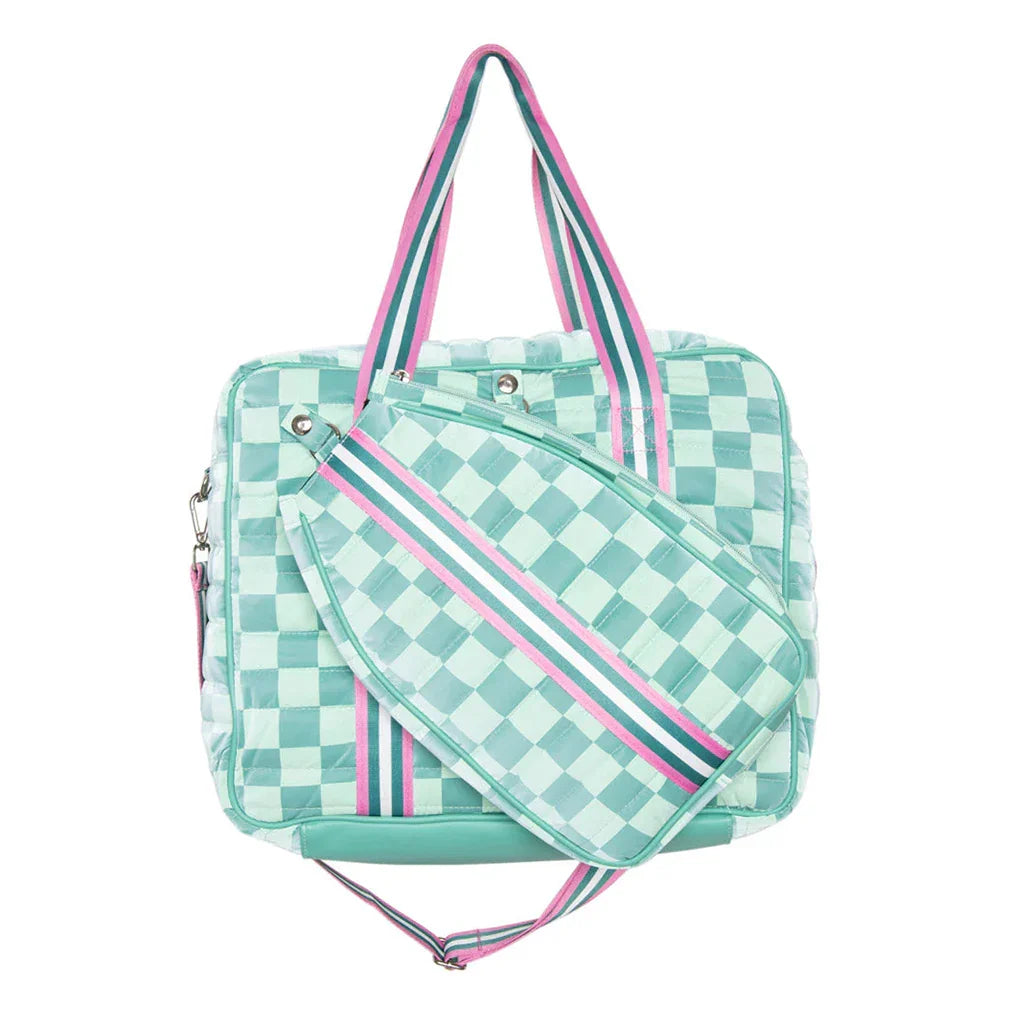 Checkerprint Pickleball Bag Teal