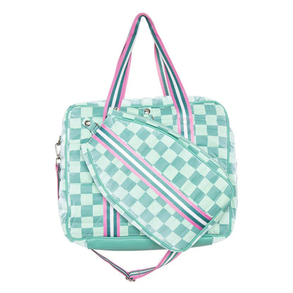 Checkerprint Pickleball Bag Teal
