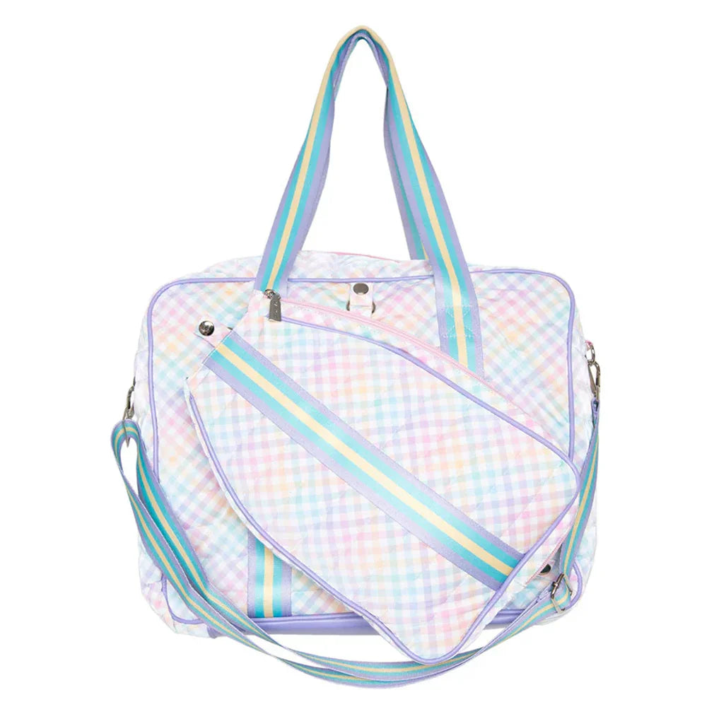 Gingham Pickleball Bag Rainbow