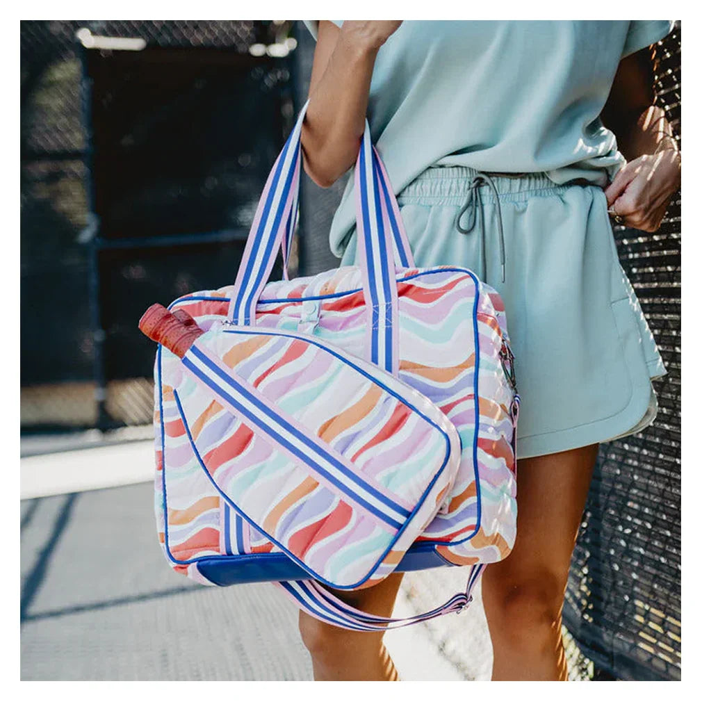 Retro Wave Colors Pickleball Bag Multicolor