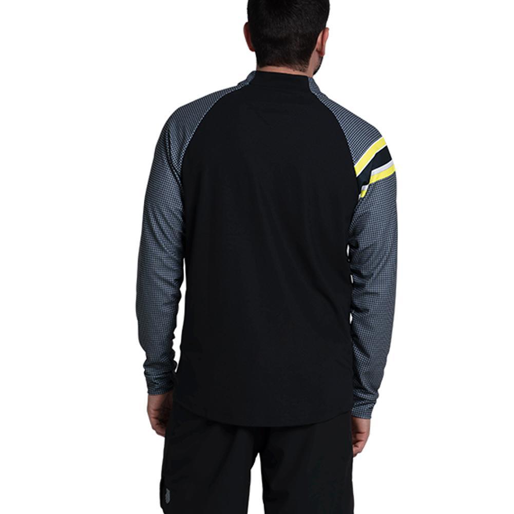 Men's Striker 1/4 Zip Long Sleeve Tennis Top Black