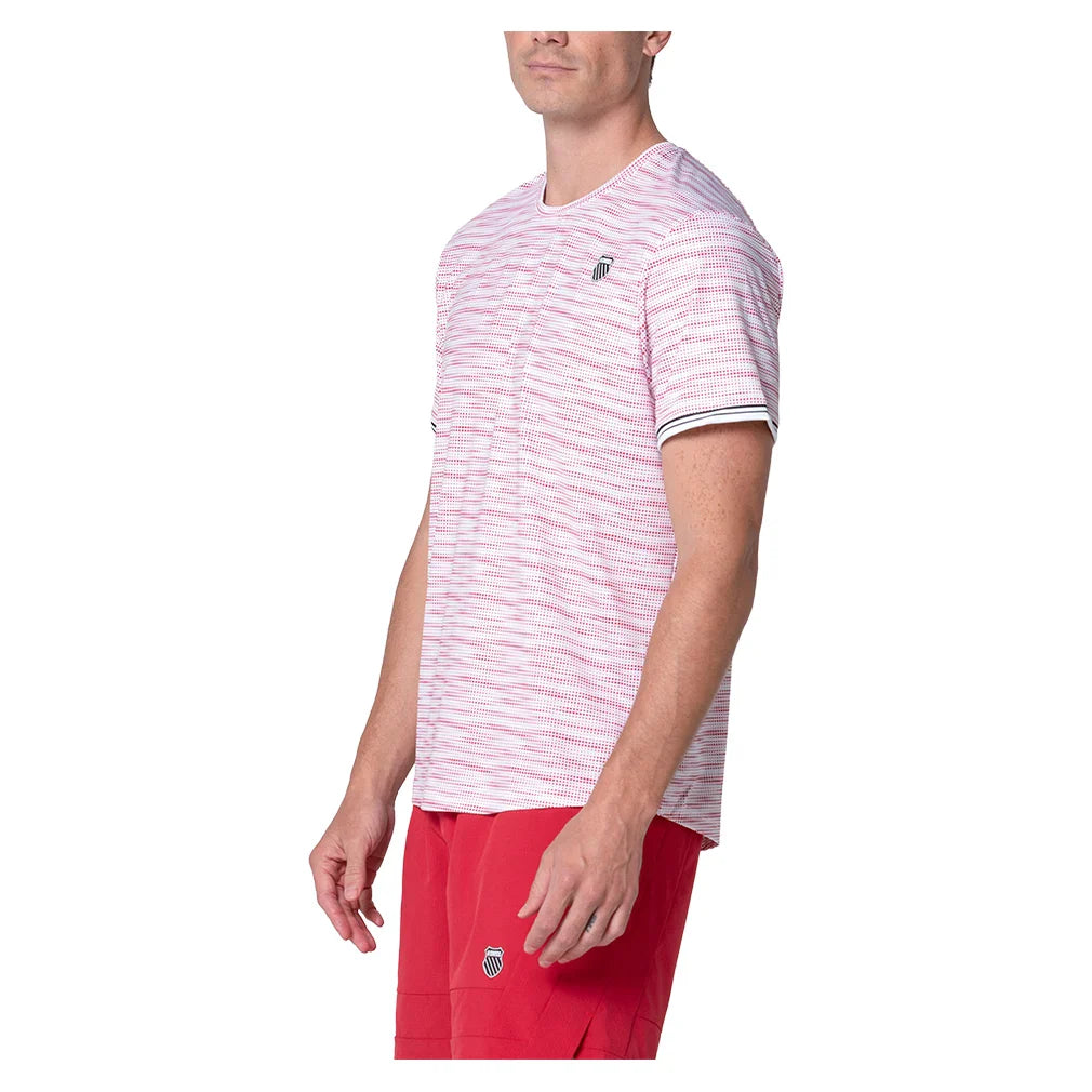 Men's Pressure Rising Short Sleeve Tennis Top Chili