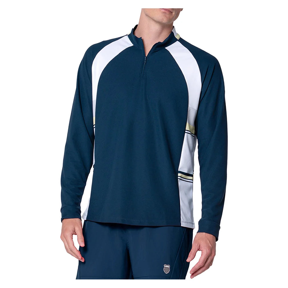 Men's Forge 1/4 Zip Long Sleeve Tennis Top PCOT