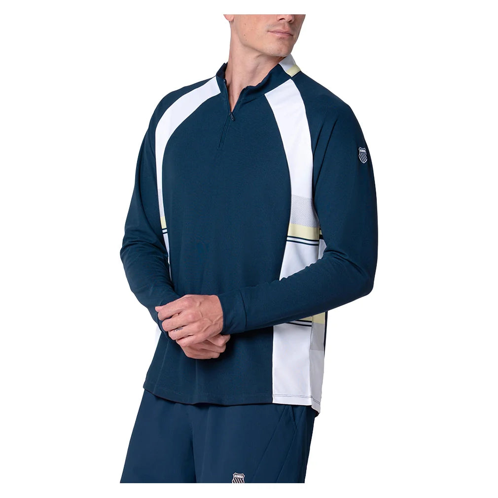Men's Forge 1/4 Zip Long Sleeve Tennis Top PCOT