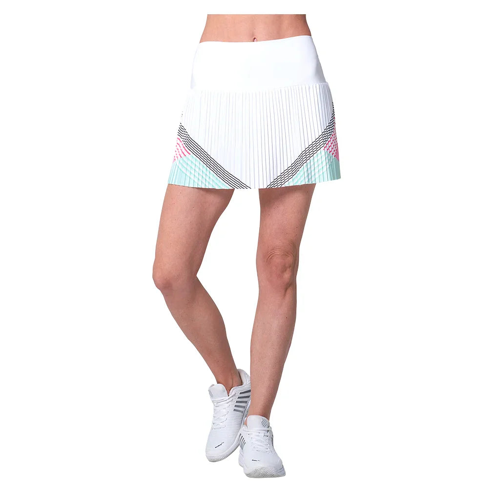 Women's Pleated 14.5 Inch Tennis Skort Techno Pink
