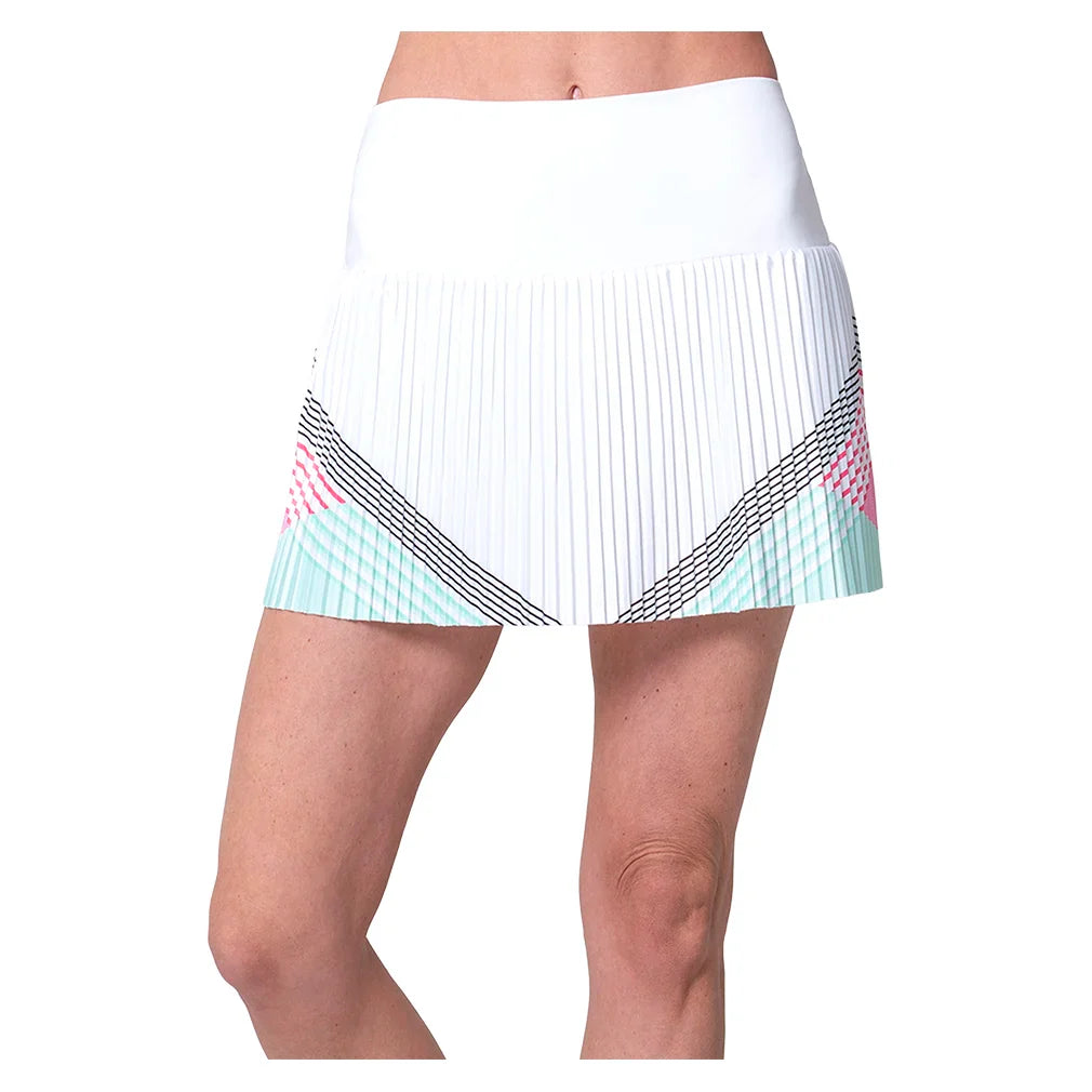 Women's Pleated 14.5 Inch Tennis Skort Techno Pink