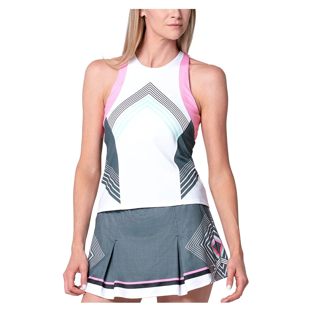 Women's Motion Tennis Tank Techno Pink