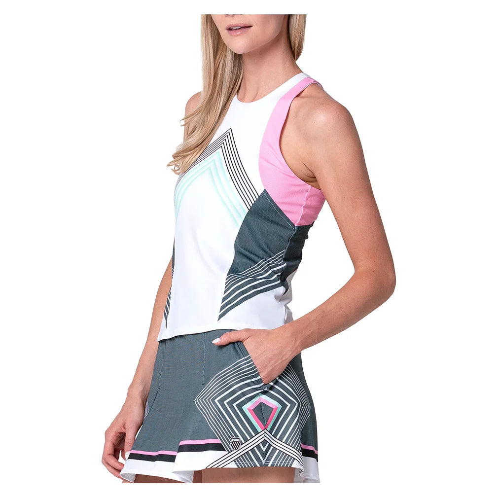 Women's Motion Tennis Tank Techno Pink